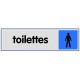 Plaquette plexiglas couleur - Toilette hommes