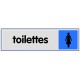 Plaquette plexiglas couleur - Toilettes femme