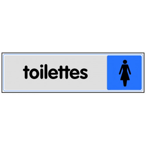 Plaquette plexiglas couleur - Toilettes femme