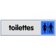 Plaquette plexiglas couleur - Toilettes homme / femme
