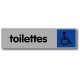 Plaquette plexiglas couleur - Toilettes handicapé