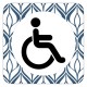 Plaque de porte réservé aux handicapés