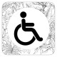 Plaque de porte réservé aux handicapés