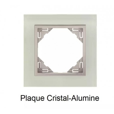 Plaque en verre - couleur aluminium