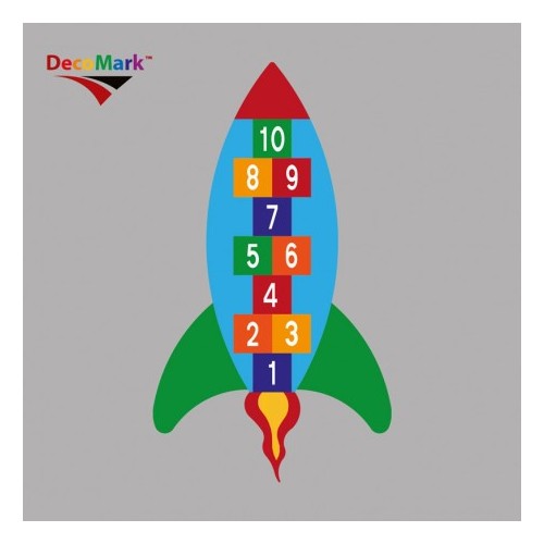 Marelle fusée 10 cases DecoMark