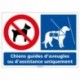 Panneau chiens interdits sauf chiens guides d'aveugles PVC