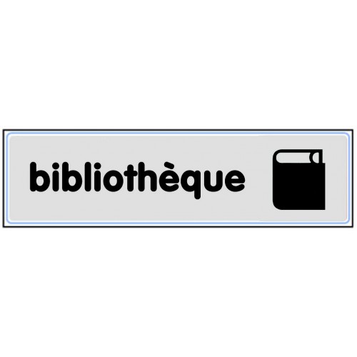 Plaquette Plexiglas Classique Argent - Bibliothèque