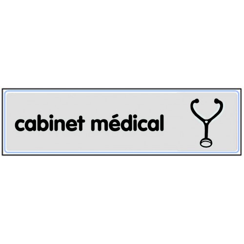 Plaquette Plexiglas Classique Argent - Cabinet Médical