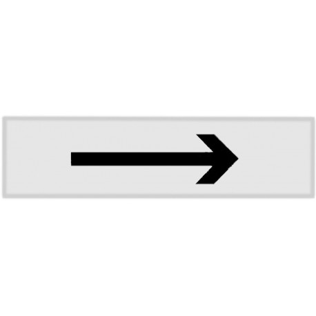 Plaquette plexiglas classique argent - Flèche gauche ou droite