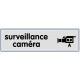 Plaquette plexiglas classique argent - Surveillance caméra