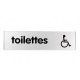 Plaquette plexiglas classique argent - Toilettes handicapés